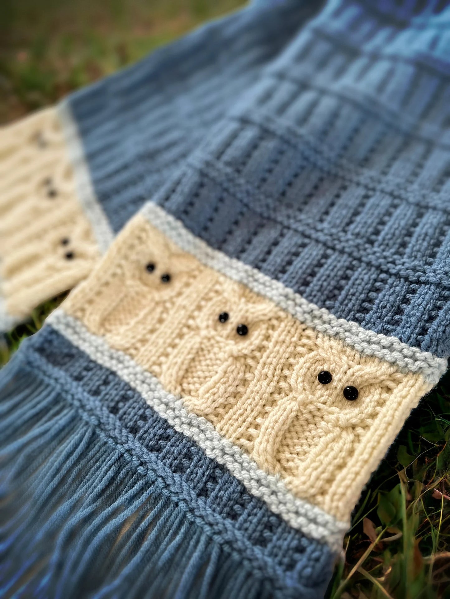 Owl Scarf Knitting Pattern 🦉 Cozy & Stylish (PDF)