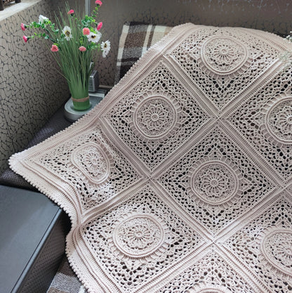 Vintage-Inspired Crochet Blanket 🧵 Step-by-Step PDF Guide - Cielcraft
