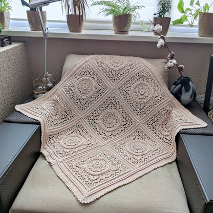 Vintage-Inspired Crochet Blanket 🧵 Step-by-Step PDF Guide - Cielcraft