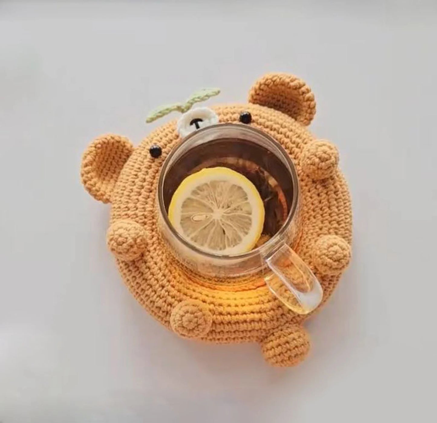 🐻🐷🐱 Animal Hug Cup Crochet Pattern – Cute Bear, Pig & Cat Set 🧶