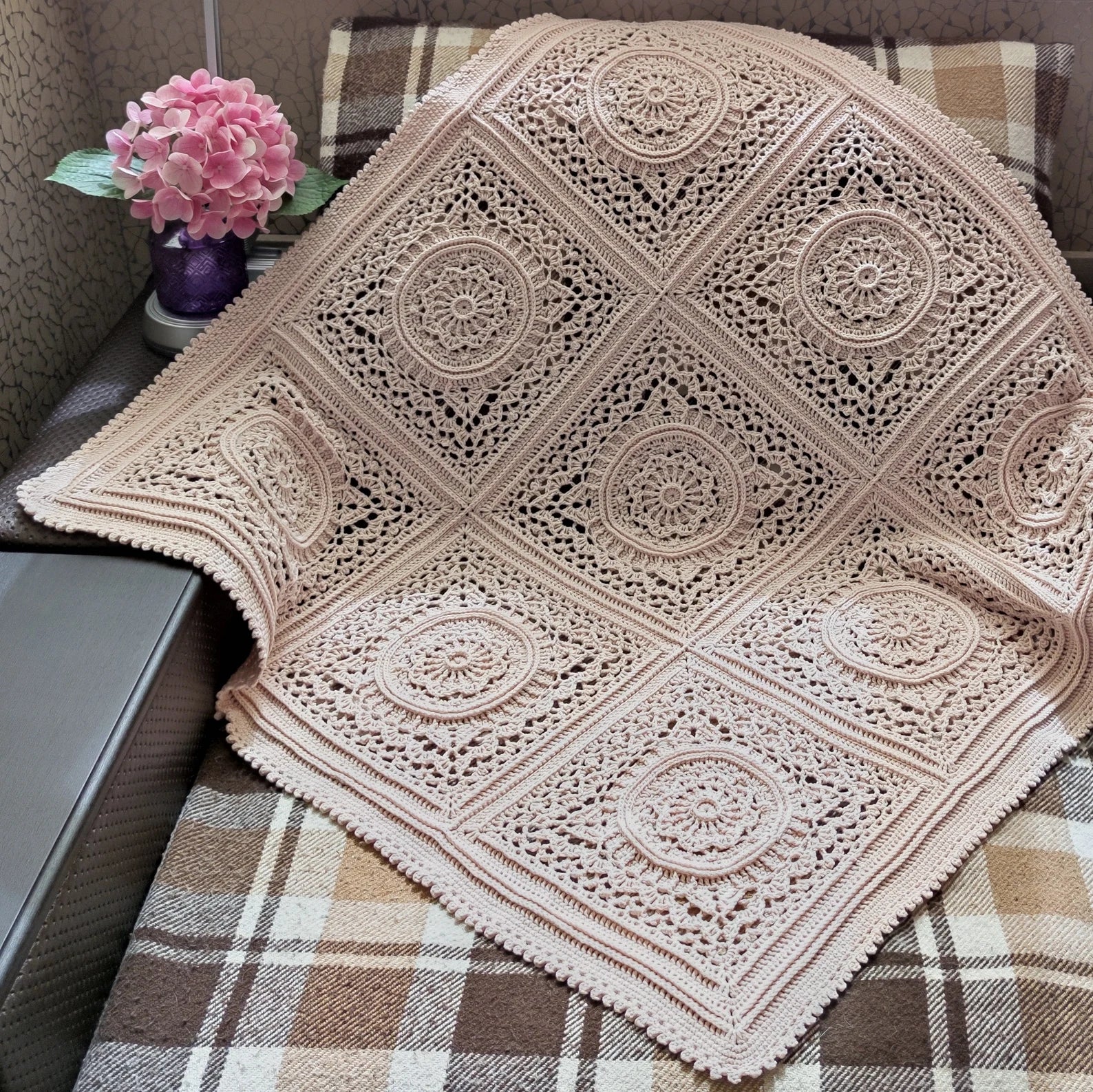 Vintage-Inspired Crochet Blanket 🧵 Step-by-Step PDF Guide - Cielcraft