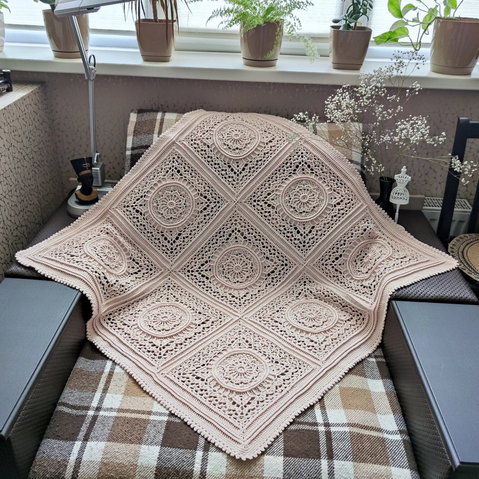 Vintage-Inspired Crochet Blanket 🧵 Step-by-Step PDF Guide - Cielcraft