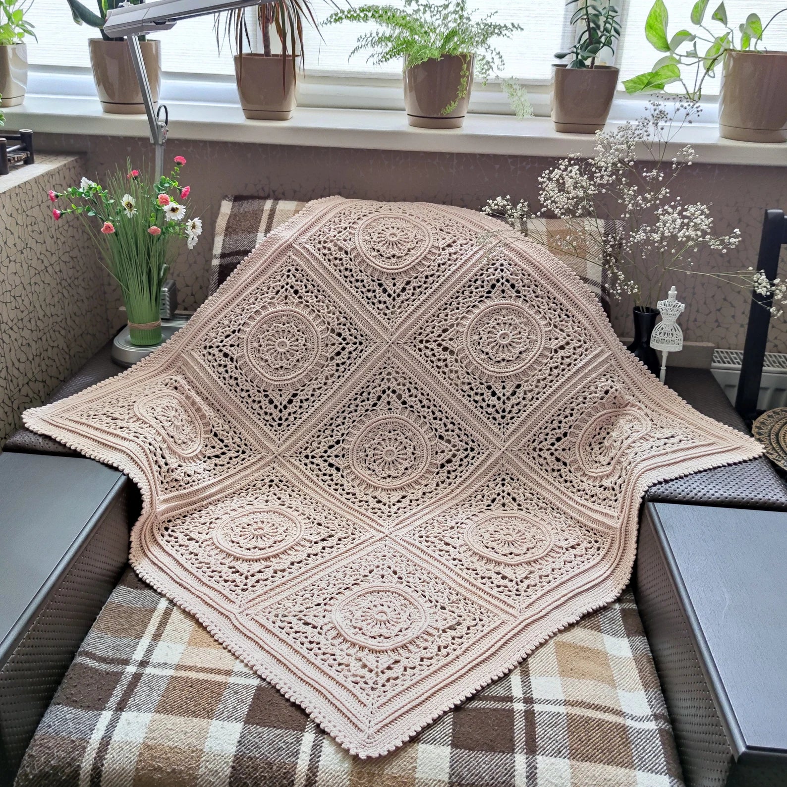Vintage-Inspired Crochet Blanket 🧵 Step-by-Step PDF Guide - Cielcraft