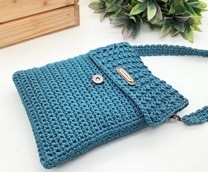 👜 Crochet Messenger Bag Pattern – PDF + Tutorial