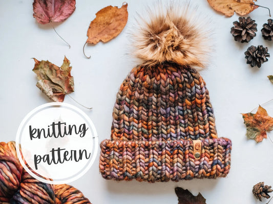 Eddie Beanie Knitting Pattern – Super Bulky & Easy (PDF)