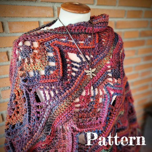 🌿 Rooibos Lace Poncho Crochet Pattern – Cozy, Stylish & Unique! 🧶