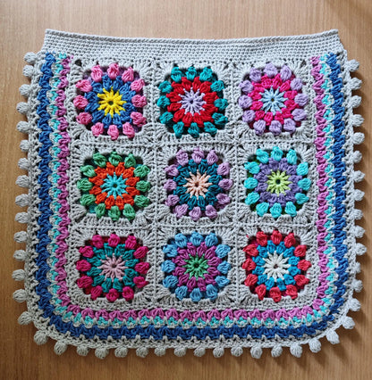 🌸 Colorful Granny Square Bag Crochet Pattern – PDF + Video Tutorial 👜