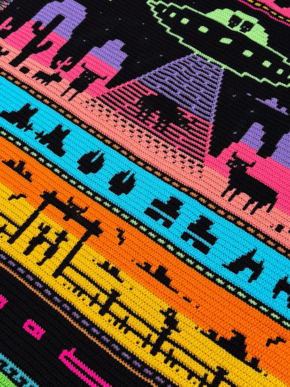 👽🤠 Alien Rodeo – Mosaic Crochet Blanket Pattern