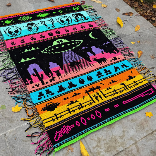 👽🤠 Alien Rodeo – Mosaic Crochet Blanket Pattern