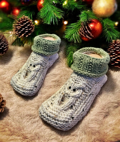 Owl Slippers Knitting Pattern 🦉 Cozy & Warm (PDF)