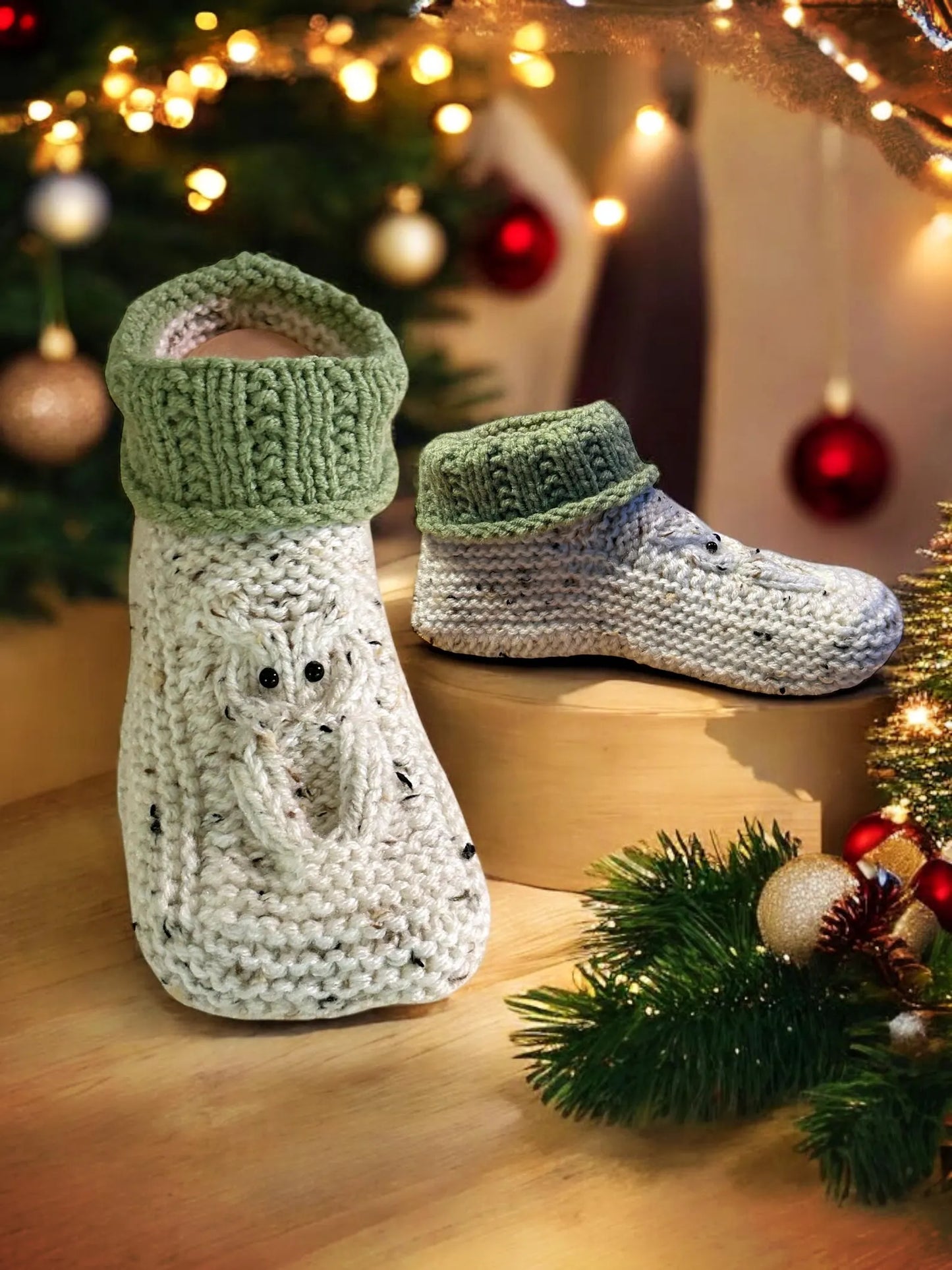 Owl Slippers Knitting Pattern 🦉 Cozy & Warm (PDF)