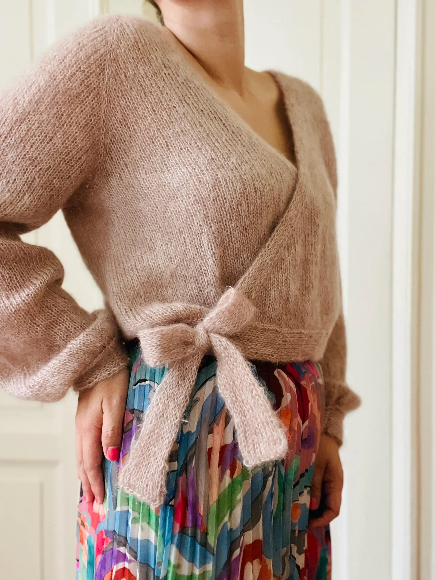 Camille Wrap Cardigan Knitting Pattern PDF