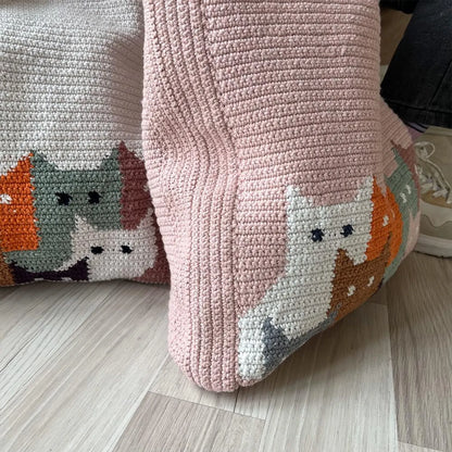 🐱 Crochet Cat Tote Bag Pattern – Cute & Colorful PDF