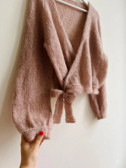 Camille Wrap Cardigan Knitting Pattern PDF
