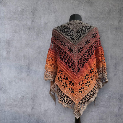 ⭐ Elloth Star Flower Shawl Crochet Pattern – Elegant Spring Wrap PDF 🌸🧶