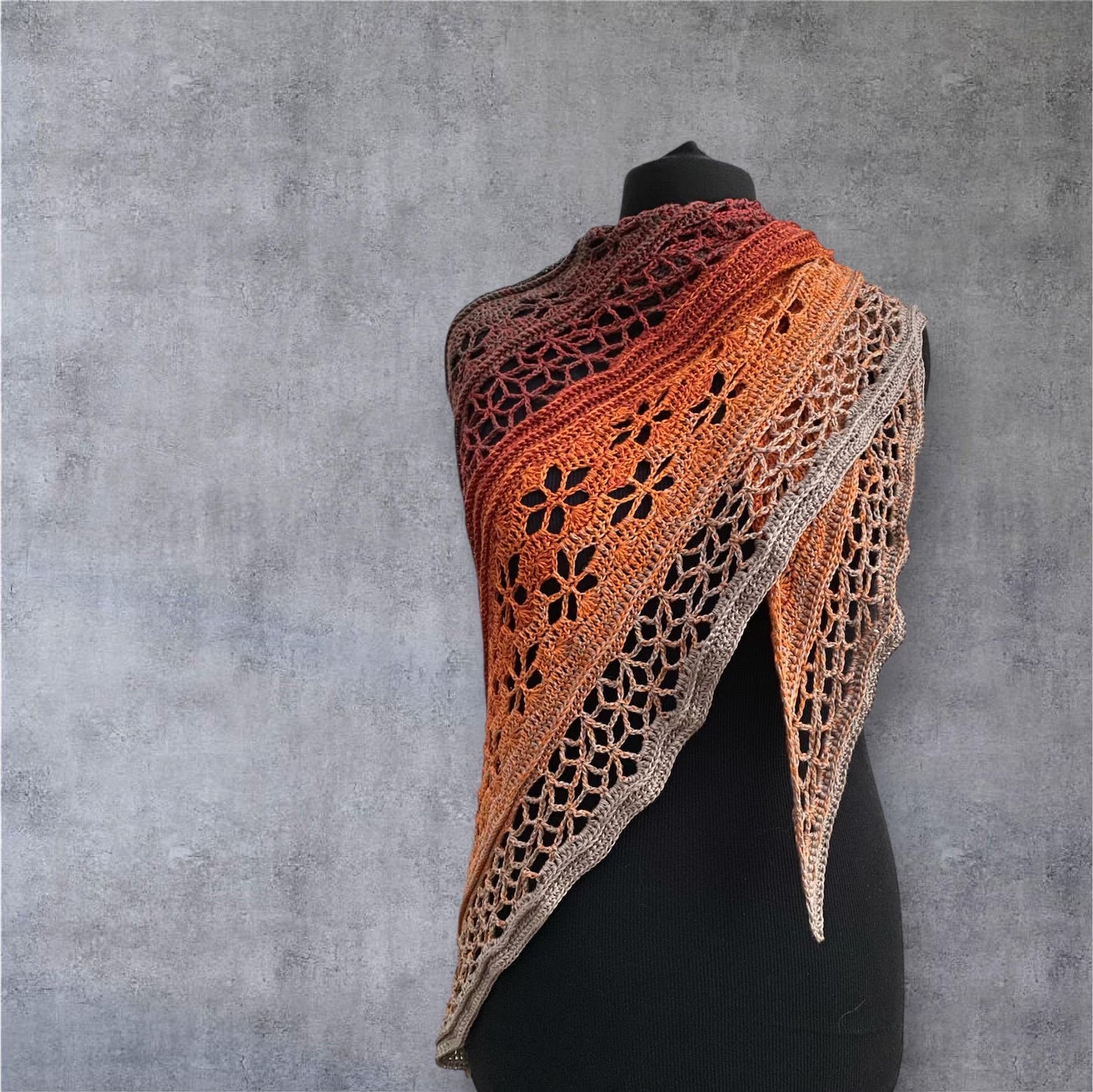 ⭐ Elloth Star Flower Shawl Crochet Pattern – Elegant Spring Wrap PDF 🌸🧶