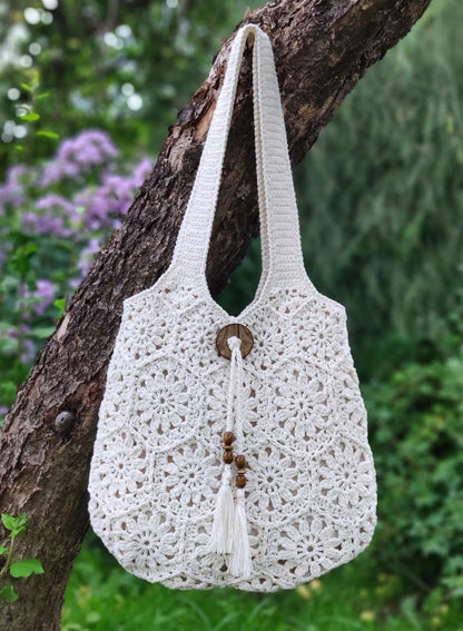 🌸 Hexagon Flower Crochet Bag Pattern – PDF + Video Tutorial 🌸