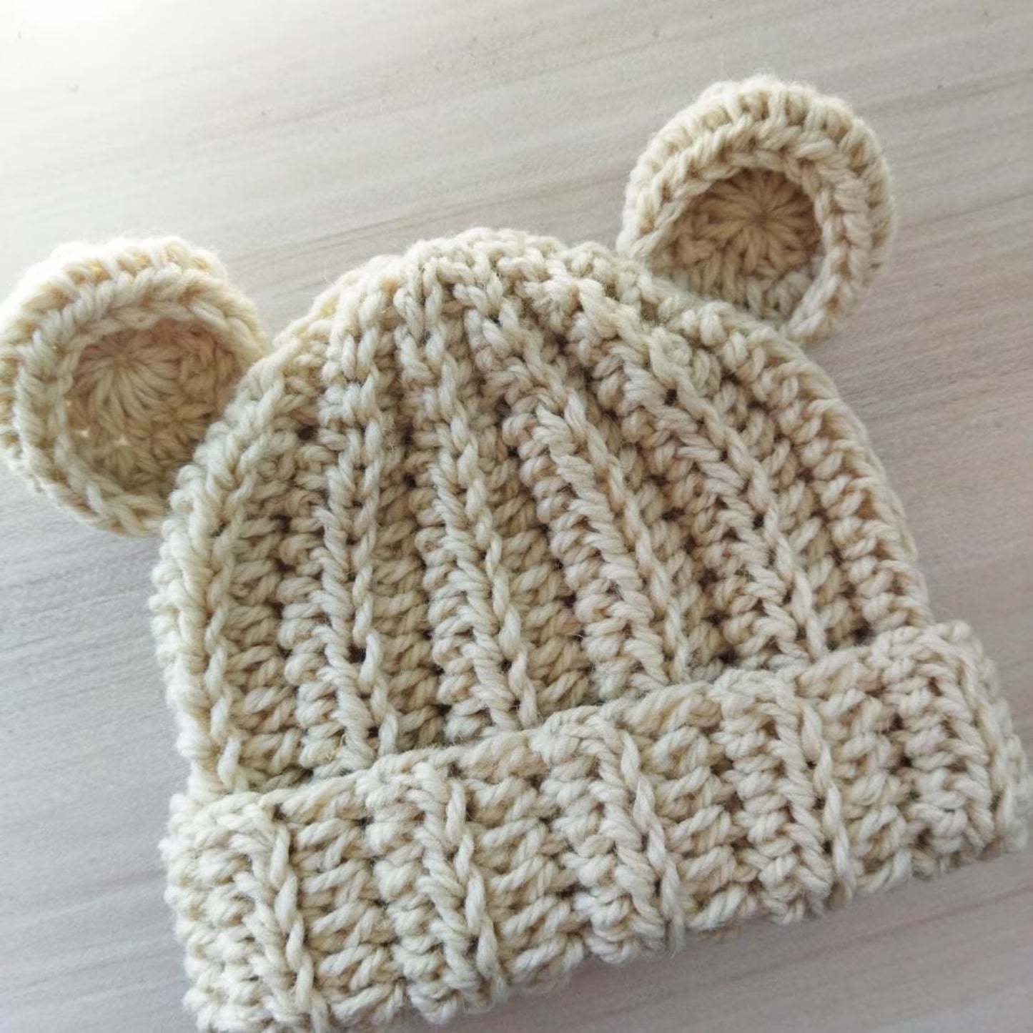 🐻 Crochet Bear Hat Pattern – Newborn to Adult (8 Sizes)