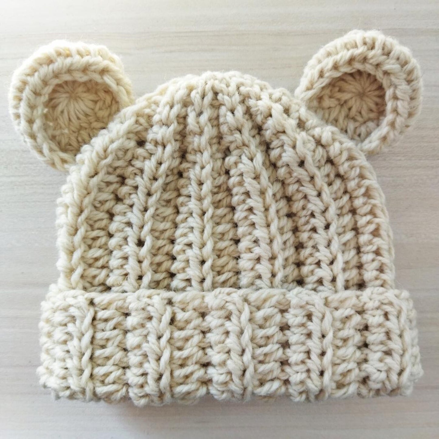 🐻 Crochet Bear Hat Pattern – Newborn to Adult (8 Sizes)