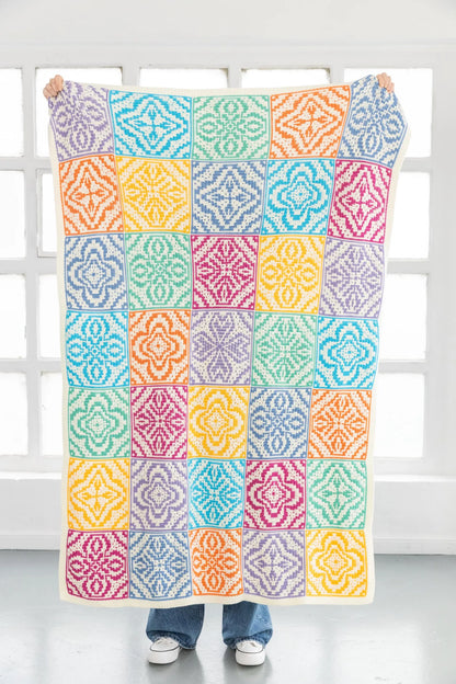 🌈 Offline Mosaic Crochet Blanket Pattern – Multilingual PDF