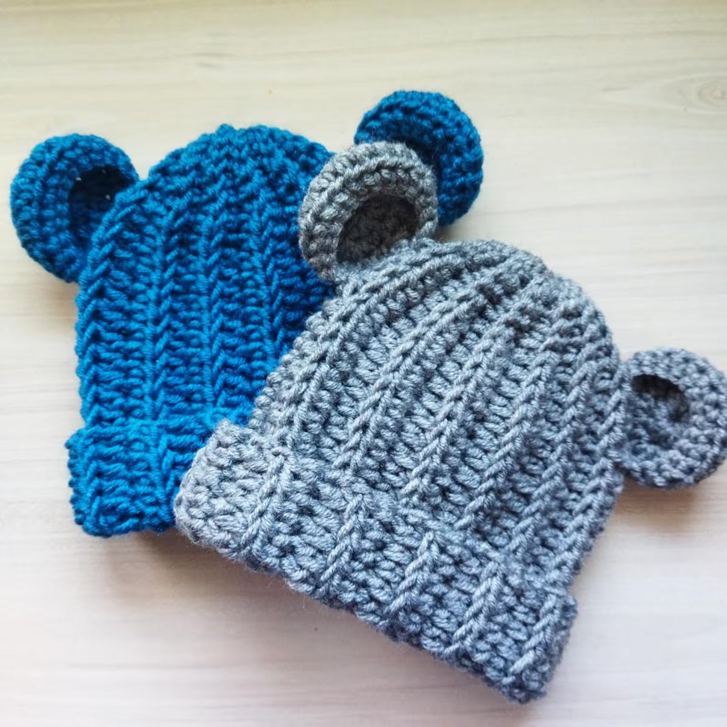 🐻 Crochet Bear Hat Pattern – Newborn to Adult (8 Sizes)