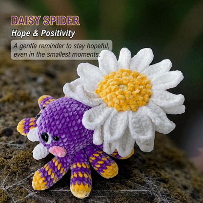 🕷️🌸 Creepy-Cute Flower Spider Crochet Pattern – 3 in 1 PDF 🧶✨