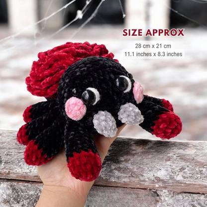 🕷️🌸 Creepy-Cute Flower Spider Crochet Pattern – 3 in 1 PDF 🧶✨