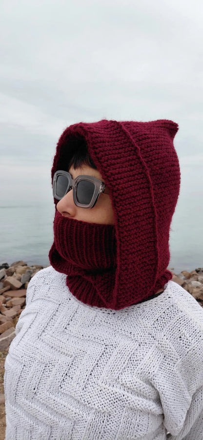 ❄️ Ultimate Winter Balaclava – Knit Hood + Mask Pattern 🧶