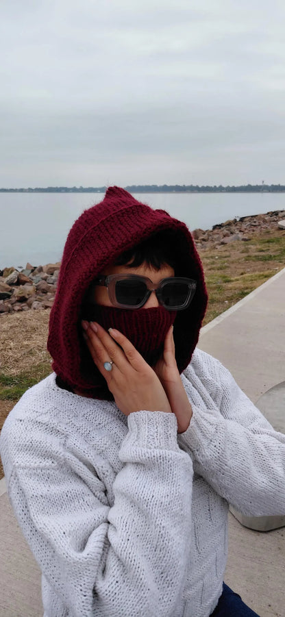 ❄️ Ultimate Winter Balaclava – Knit Hood + Mask Pattern 🧶