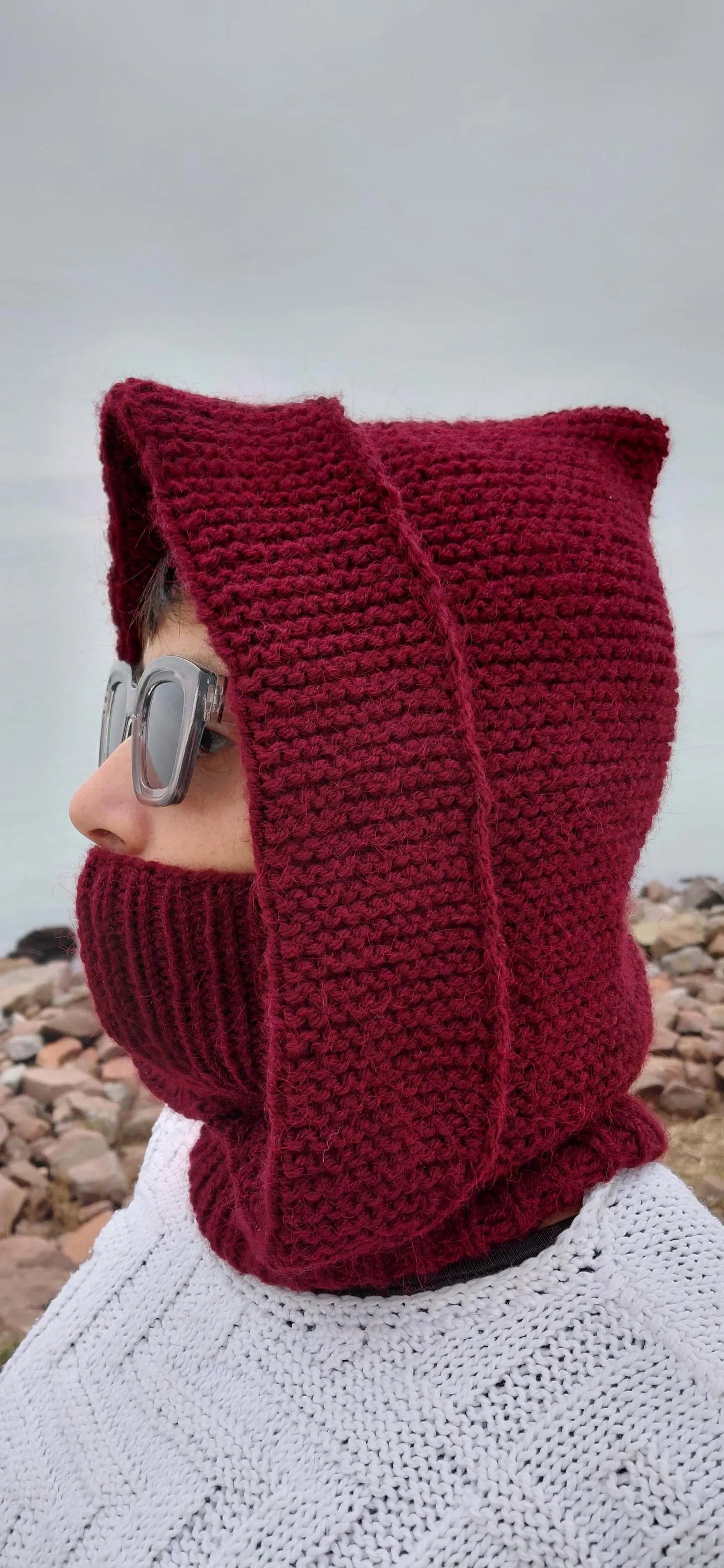 ❄️ Ultimate Winter Balaclava – Knit Hood + Mask Pattern 🧶