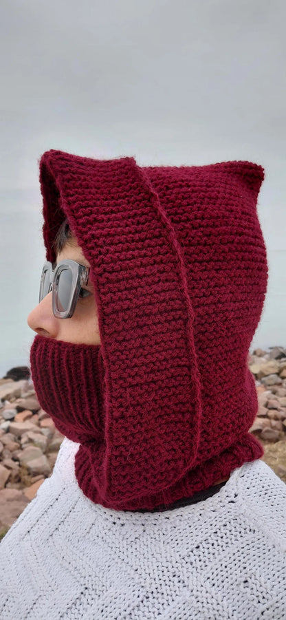 ❄️ Ultimate Winter Balaclava – Knit Hood + Mask Pattern 🧶