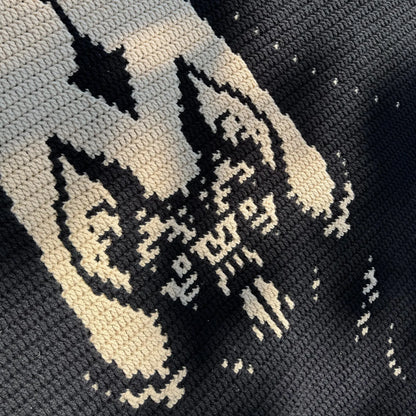 Vampire Bat Mosaic Crochet Blanket Pattern