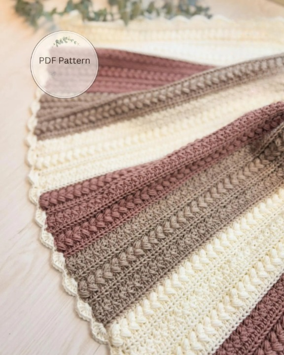 🤍 Little Lamb Baby Blanket – Crochet Pattern (PDF)
