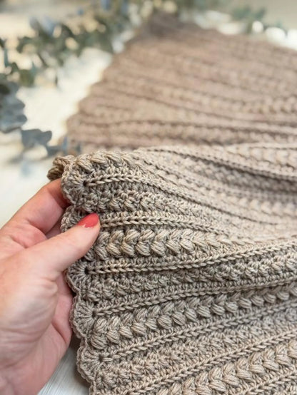 🤍 Little Lamb Baby Blanket – Crochet Pattern (PDF)
