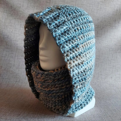 ❄️ Cozy Hooded Balaclava Crochet Pattern – Chunky Turtle Neck Ski Hood (PDF)