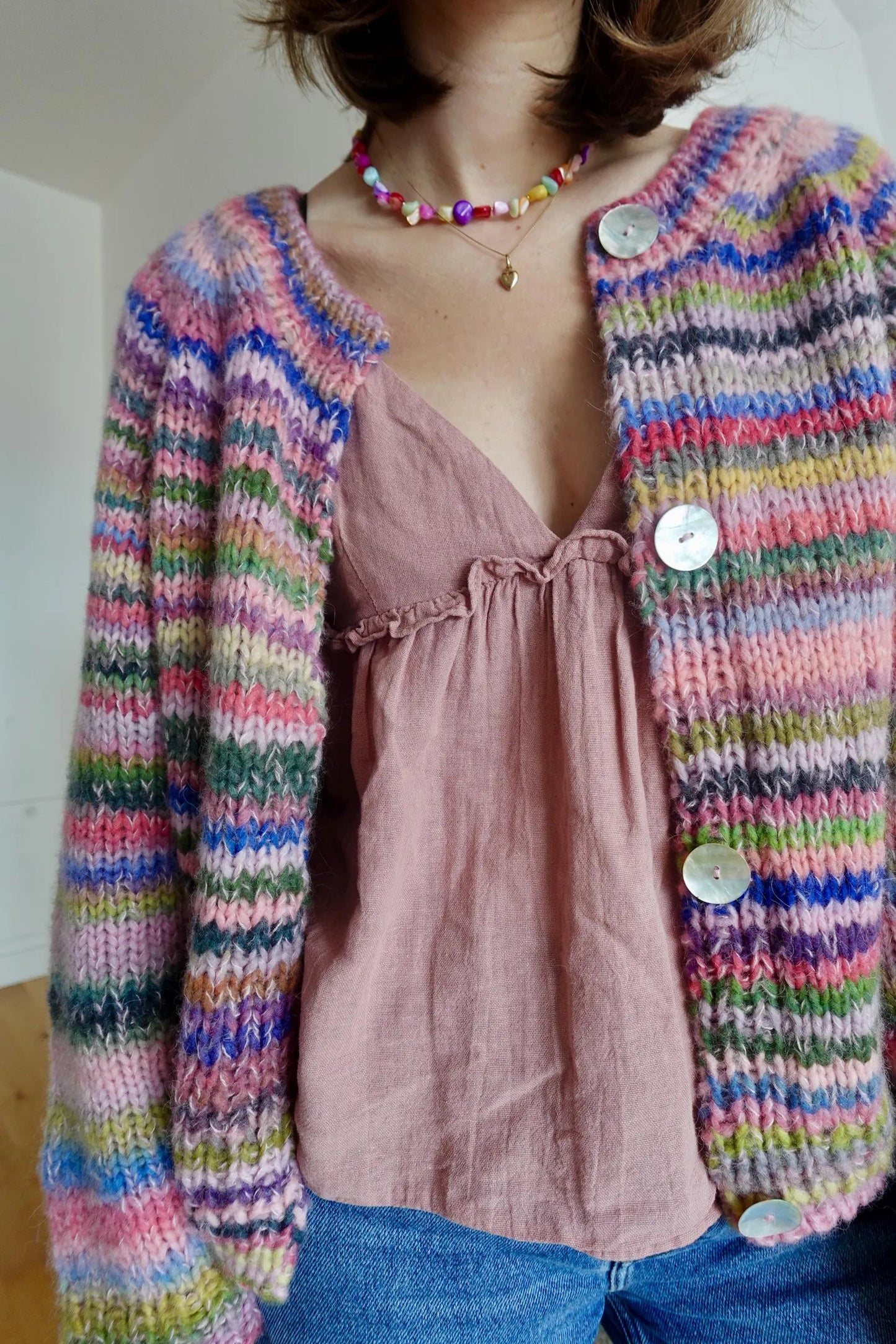 🧶 Beginner Knit Cardigan Pattern – Oversized Raglan Sweater