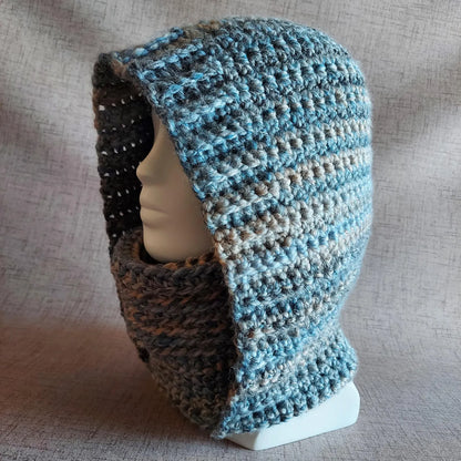 ❄️ Cozy Hooded Balaclava Crochet Pattern – Chunky Turtle Neck Ski Hood (PDF)