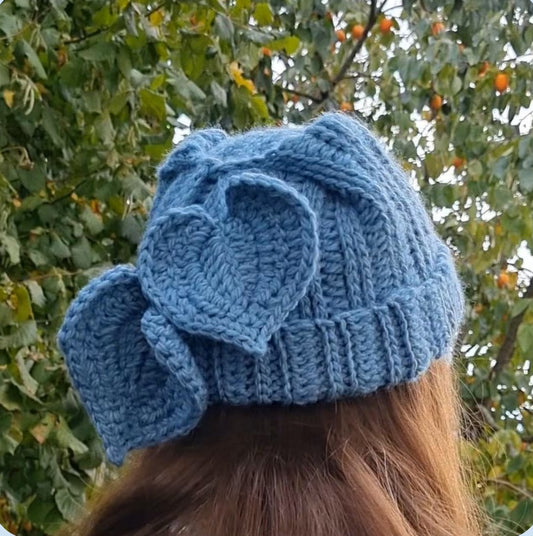 🍃 Leafy Hat Crochet Pattern – Chunky Yarn & 4 Leaf Designs (PDF)