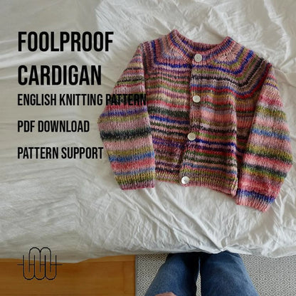 🧶 Beginner Knit Cardigan Pattern – Oversized Raglan Sweater