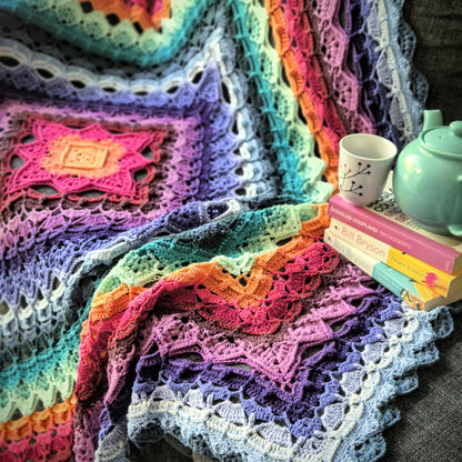 ✨ SilverNeedleTea Blanket – Textured 3D Crochet Pattern 🧶