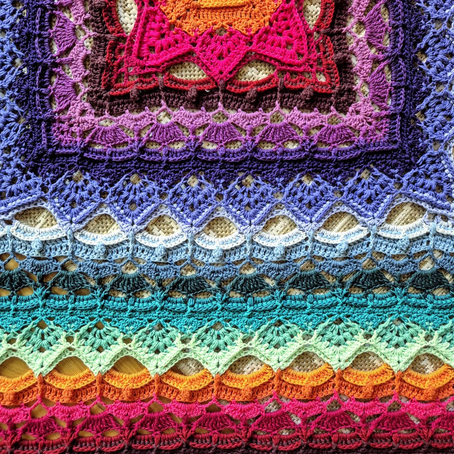 ✨ SilverNeedleTea Blanket – Textured 3D Crochet Pattern 🧶