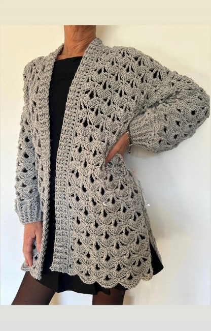 ✨ Lace Vibe Crochet Cardigan Pattern (PDF) 🧶