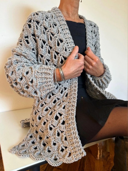 ✨ Lace Vibe Crochet Cardigan Pattern (PDF) 🧶
