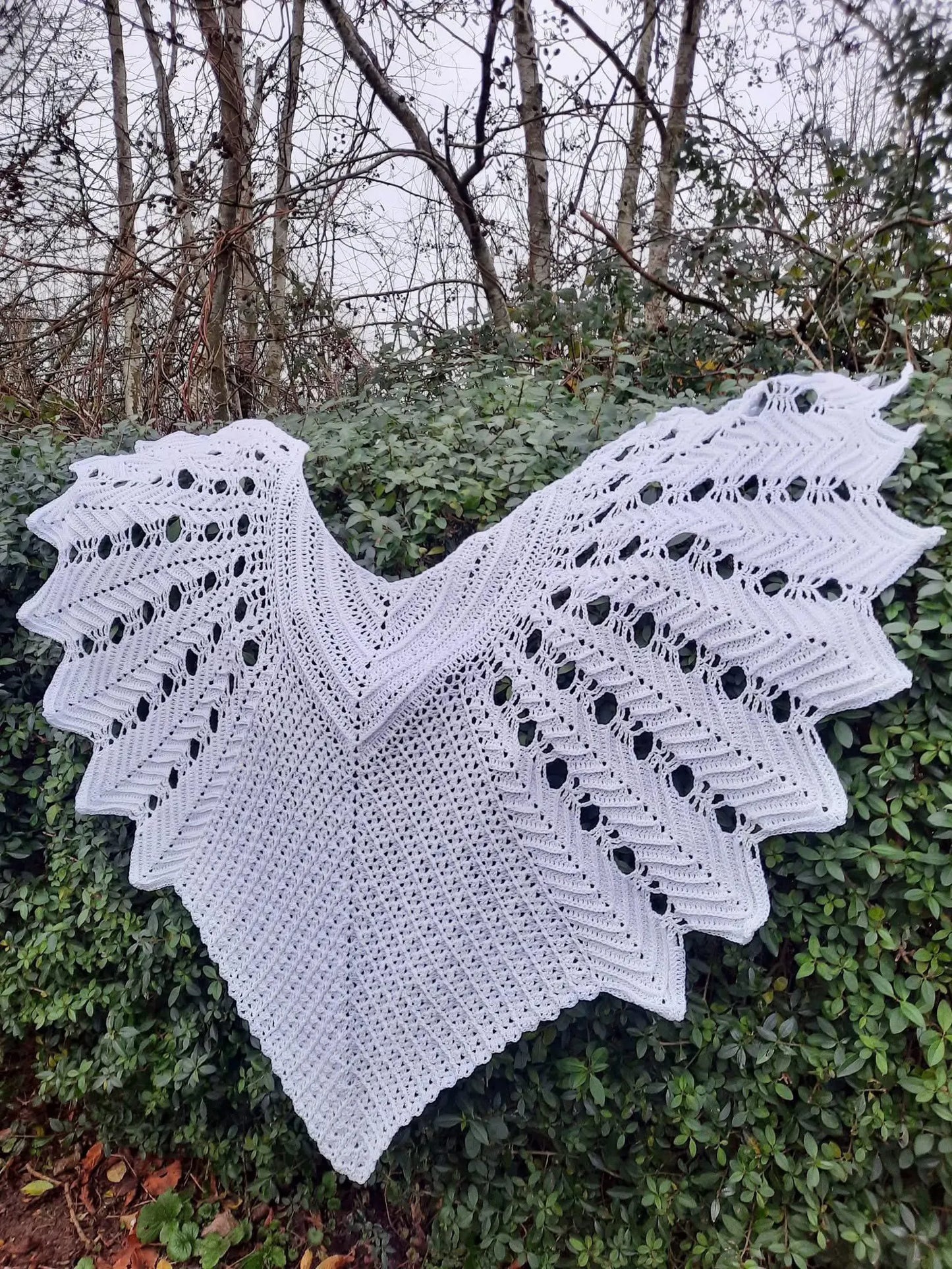 Veilwyn Lace Crochet Shawl Pattern ✨ Airy & Elegant Wrap (PDF)