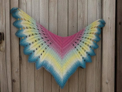 Veilwyn Lace Crochet Shawl Pattern ✨ Airy & Elegant Wrap (PDF)