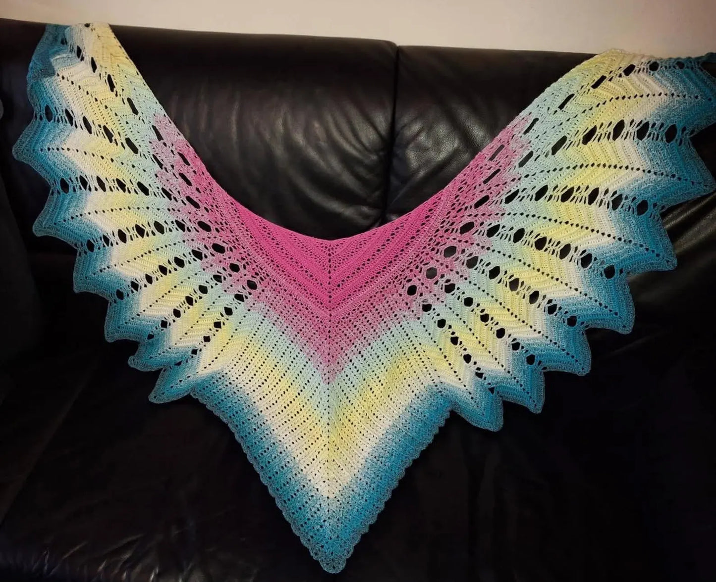 Veilwyn Lace Crochet Shawl Pattern ✨ Airy & Elegant Wrap (PDF)