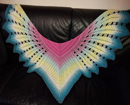 Veilwyn Lace Crochet Shawl Pattern ✨ Airy & Elegant Wrap (PDF)