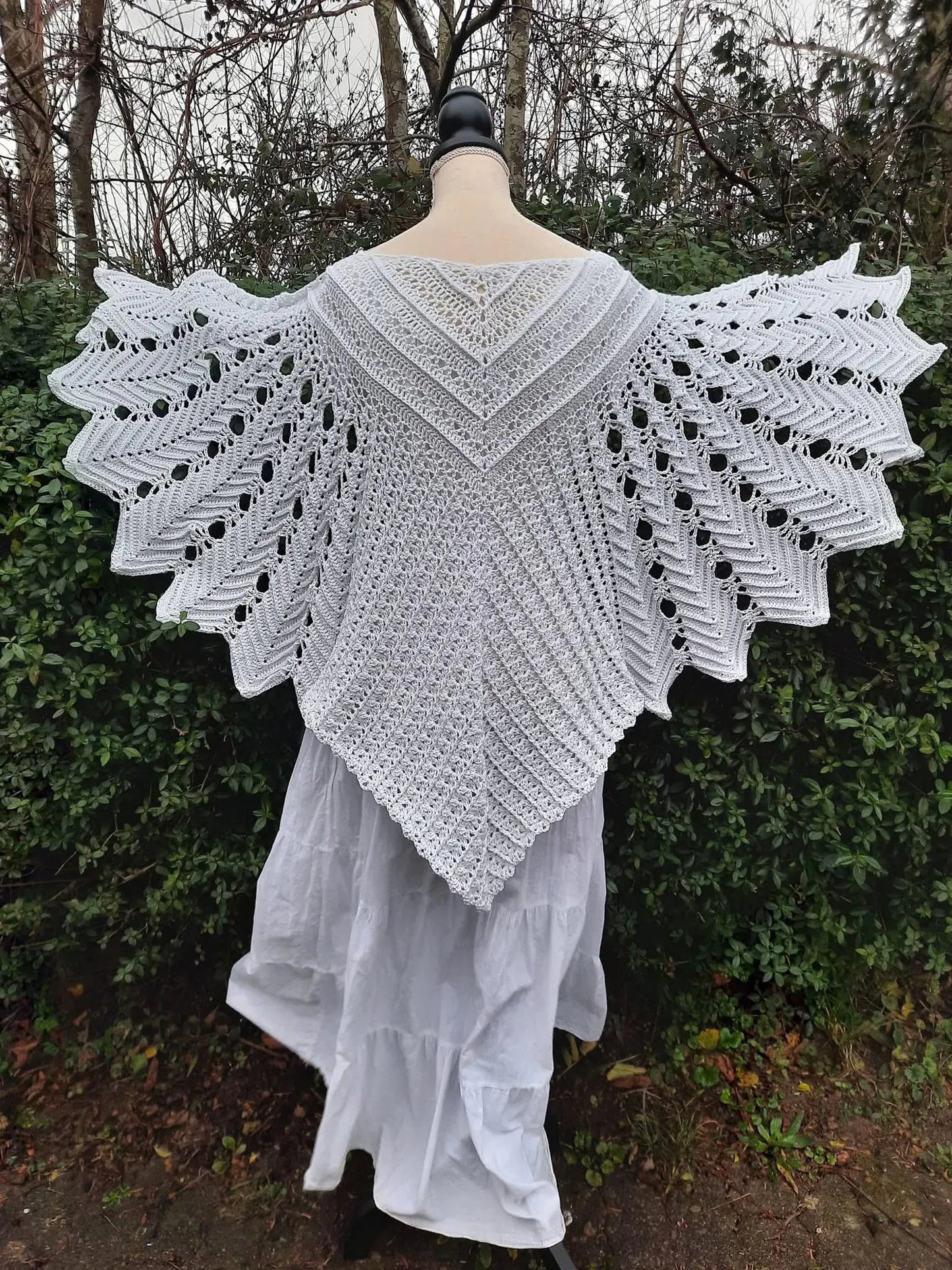 Veilwyn Lace Crochet Shawl Pattern ✨ Airy & Elegant Wrap (PDF)