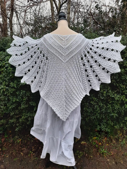 Veilwyn Lace Crochet Shawl Pattern ✨ Airy & Elegant Wrap (PDF)