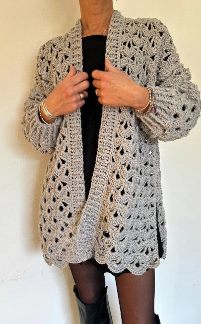 ✨ Lace Vibe Crochet Cardigan Pattern (PDF) 🧶